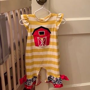 Ric Rac and Ruffles 3/6 months romper
